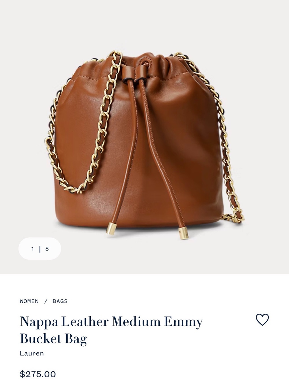 Nappa Leather Medium Emmy
Bucket Bag